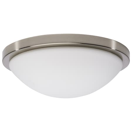 Nuvo Button, 11 Inch LED Flush Mount Fixture, Brushed Nickel Finish, CCT Selectable, 120 Volts 62/1842